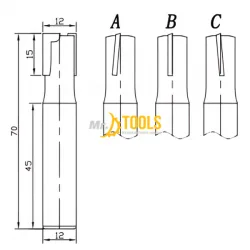 Алмазная концевая фреза для HPL 12х15 S12 Z3  